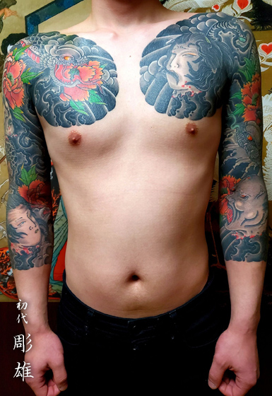 額 背中 ギャラリー 札幌 刺青 タトゥー Tattoo 初代彫雄